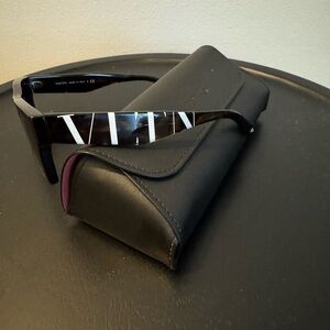 Valentino Black and White Sunglasses with Case